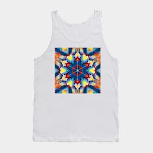 vivid primary coloured hexagonal kaleidoscope design Tank Top